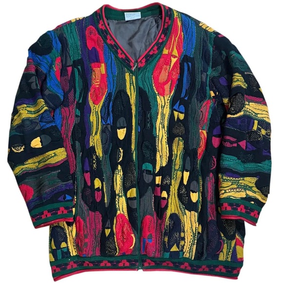 Vintage Coogi Full Zipper Sweater (Size XLT) - Picture 1 of 3